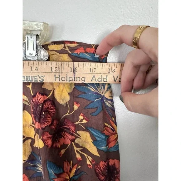 VTG Classics‎ By Jantzen Tropical Floral Boho Midi Skirt Size:16 EUC - Picture 6 of 6
